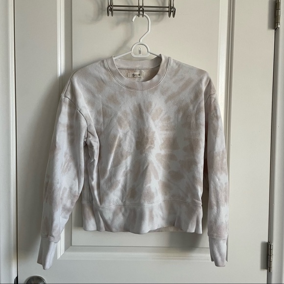 Women's Madewell White Tie Dye Sweatshirt - Picture 5 of 7
